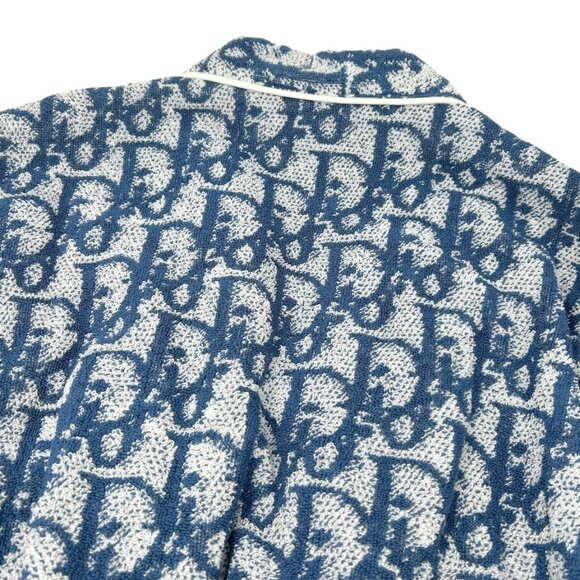 Christian Dior Vintage Trotter Monogram Logo Bathrobe #L Terry Cloth [105820] - Picture 11 of 12